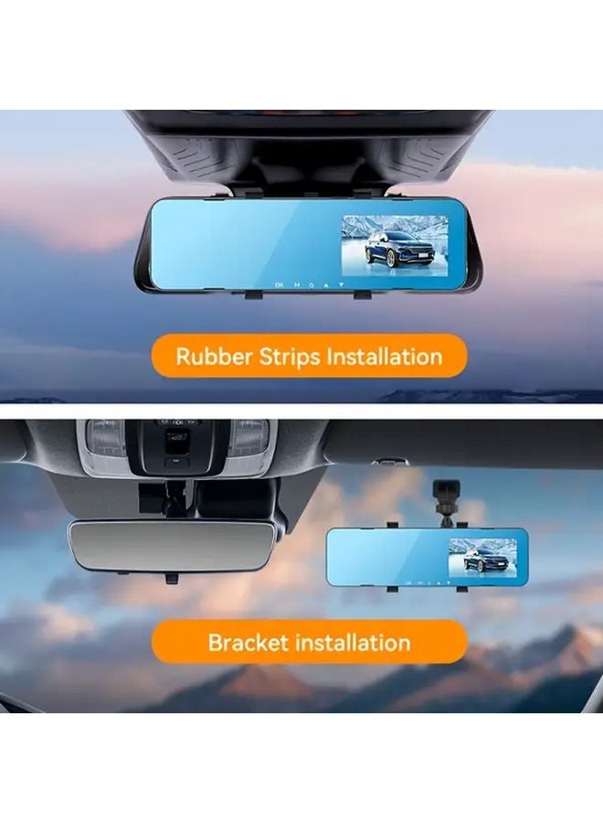 Black Dash Cam 1080P Loop Recording 24H Parking Monitor Rearview Camera Easy Install - Image 5